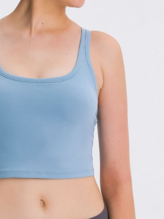 Millennia Scoop Neck Active Tank with Detachable Chest Pads - Post & Poppy