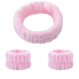 2/3Pcs Bow Headband Wristband Set Towel Elastic Soft Washing Face Shower Make up Yoga Sports Skincare Headband for Women Girls - Post & Poppy
