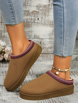 Round Toe Platform Slippers - Post & Poppy