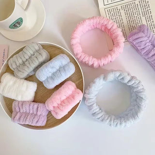 2/3Pcs Bow Headband Wristband Set Towel Elastic Soft Washing Face Shower Make up Yoga Sports Skincare Headband for Women Girls - Post & Poppy