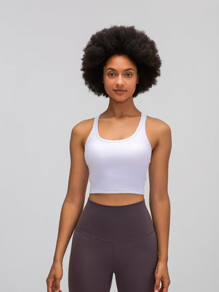 Millennia Scoop Neck Active Tank with Detachable Chest Pads - Post & Poppy