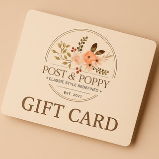 Post & Poppy Digital Gift Card – $25 / $50 / $100