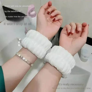 2/3Pcs Bow Headband Wristband Set Towel Elastic Soft Washing Face Shower Make up Yoga Sports Skincare Headband for Women Girls - Post & Poppy