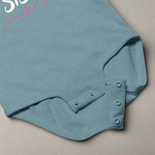 Flamingo "Little Sister" Baby Onesie – Soft Cotton Infant Bodysuit - Post & Poppy