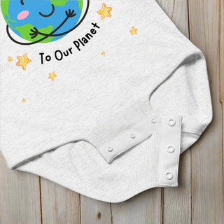 "Be Kind to Our Planet" Baby Onesie – Soft Cotton Jersey Bodysuit - Post & Poppy