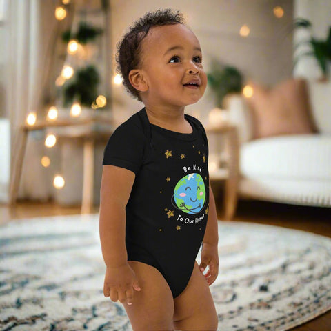 Be Kind to Our Planet Baby Onesie – Organic Cotton, Eco - Friendly - Post & Poppy