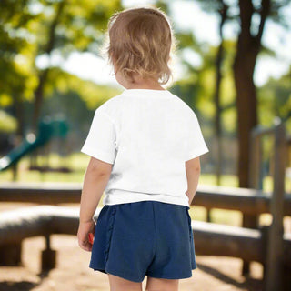 "Be Kind to Our Planet" White Cotton Toddler Graphic Tee - Post & Poppy