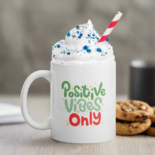 Positive Vibes Only Mug – Dishwasher Safe Ceramic Coffee Cup - Post & Poppy