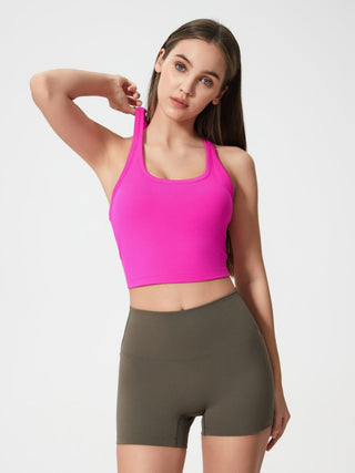Millennia Scoop Neck Active Tank with Detachable Chest Pads - Post & Poppy