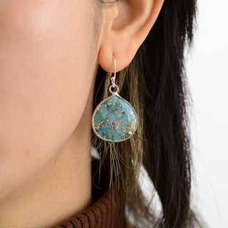 Natural Stone Teardrop Earrings - Post & Poppy