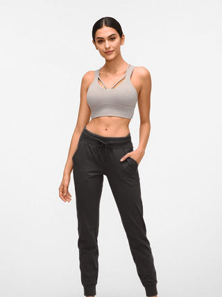 Double Take Tied Joggers with Pockets - Post & Poppy