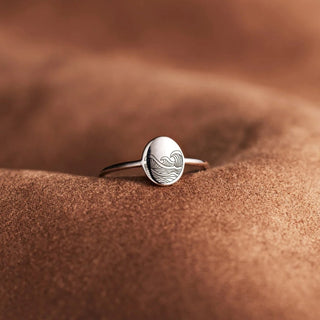 925 Sterling Silver Signet Ring - Post & Poppy