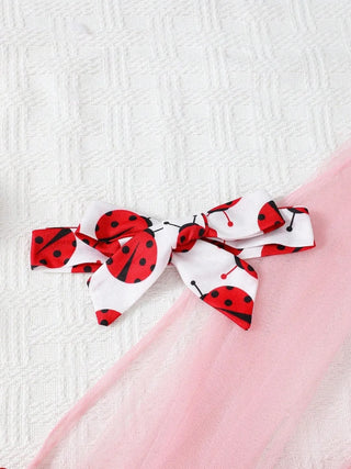 "Little Lady" Ladybug Outfit – Ruffle Sleeve Top, Shorts & Headband Set - Post & Poppy