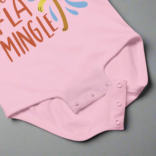 “Time to Flamingle” Baby Onesie – Soft Cotton Infant One - Piece for Girls & Boys - Post & Poppy