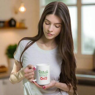 Positive Vibes Only Mug – Dishwasher Safe Ceramic Coffee Cup - Post & Poppy