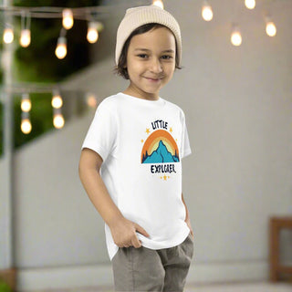 "Little Explorer" Toddler T-Shirt – White Cotton Graphic Tee - Post & Poppy