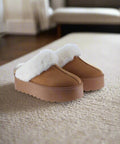 Weeboo Thick Bottom Fur Trim Snow Slippers - Post & Poppy