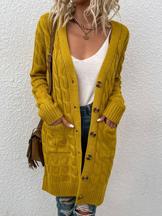 Cable - Knit Button Down Cardigan - Post & Poppy