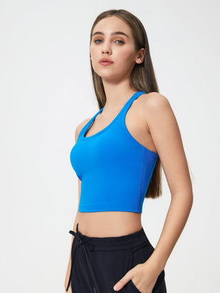 Millennia Scoop Neck Active Tank with Detachable Chest Pads - Post & Poppy