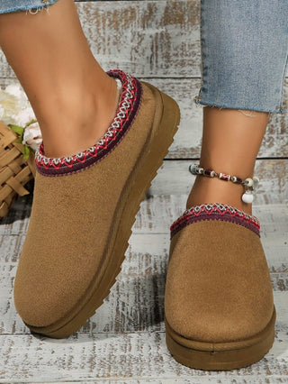 Round Toe Platform Slippers - Post & Poppy