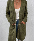 Cable - Knit Button Down Cardigan - Post & Poppy