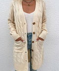 Cable - Knit Button Down Cardigan - Post & Poppy