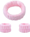 2/3Pcs Bow Headband Wristband Set Towel Elastic Soft Washing Face Shower Make up Yoga Sports Skincare Headband for Women Girls - Post & Poppy