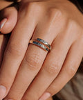 925 Sterling Silver Engraved Bypass Ring - Post & Poppy