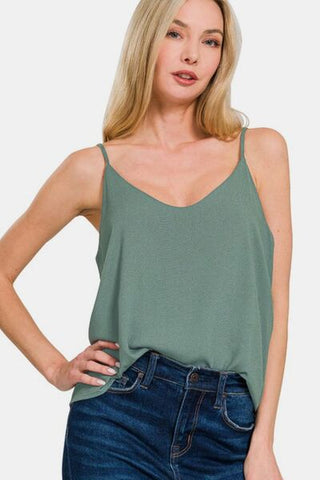 Zenana Two Layered Spaghetti Strap Cami - Post & Poppy