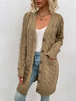 Cable - Knit Button Down Cardigan - Post & Poppy