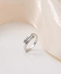 925 Sterling Silver Engraved Bypass Ring - Post & Poppy