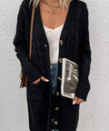 Cable - Knit Button Down Cardigan - Post & Poppy