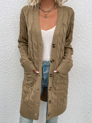 Cable - Knit Button Down Cardigan - Post & Poppy