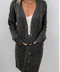 Cable - Knit Button Down Cardigan - Post & Poppy