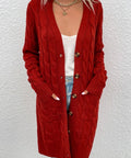 Cable - Knit Button Down Cardigan - Post & Poppy