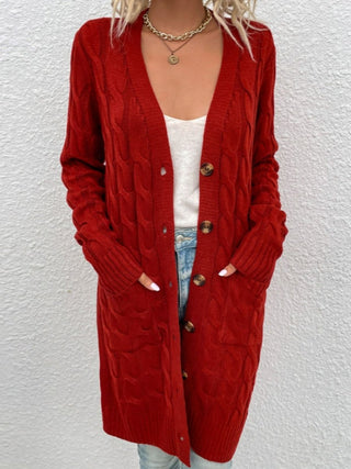 Cable - Knit Button Down Cardigan - Post & Poppy