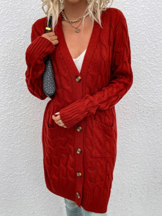 Cable - Knit Button Down Cardigan - Post & Poppy