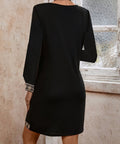 Embroidered Long Sleeve Mini Dress - Post & Poppy