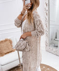 V - Neck Long Sleeve Cardigan - Post & Poppy