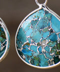 Natural Stone Teardrop Earrings - Post & Poppy