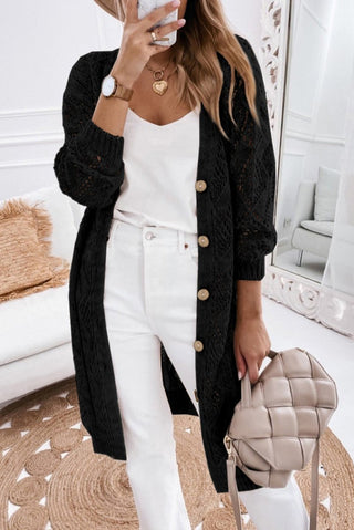 V - Neck Long Sleeve Cardigan - Post & Poppy