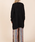 Mittoshop Open Front Long Sleeve Longline Cardigan - Post & Poppy
