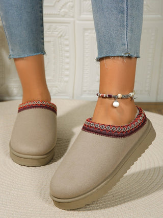 Round Toe Platform Slippers - Post & Poppy