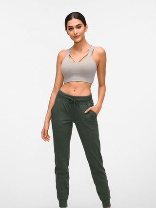 Double Take Tied Joggers with Pockets - Post & Poppy