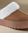 Weeboo Thick Bottom Fur Trim Snow Slippers - Post & Poppy