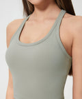 Millennia Scoop Neck Active Tank with Detachable Chest Pads - Post & Poppy