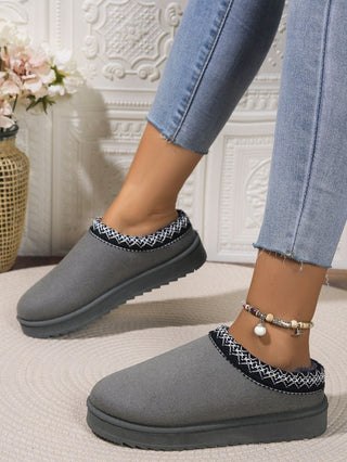 Round Toe Platform Slippers - Post & Poppy