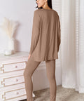 Basic Bae V - Neck Long Sleeve Top and Pants Lounge Set - Post & Poppy