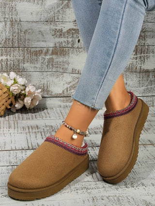 Round Toe Platform Slippers - Post & Poppy