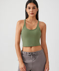 Millennia Scoop Neck Active Tank with Detachable Chest Pads - Post & Poppy